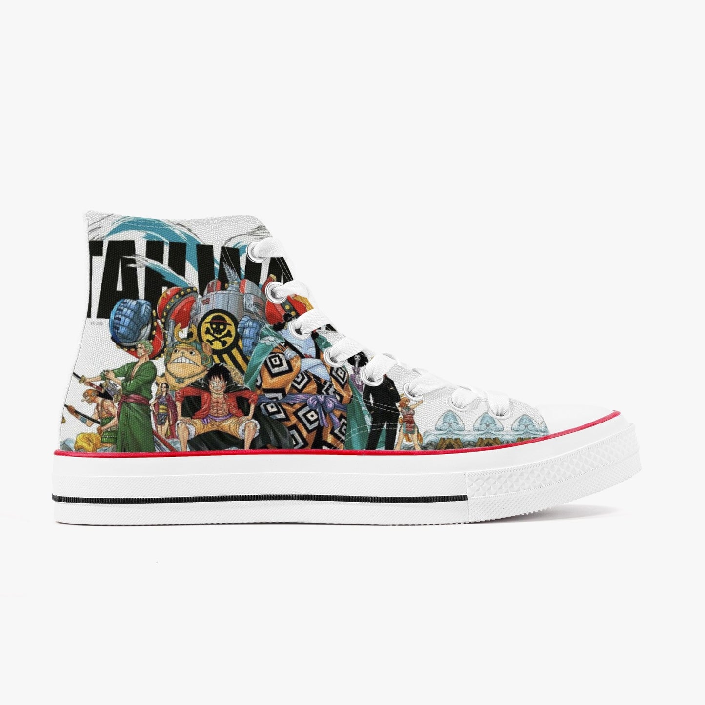 STRAWHATS CREW High-Top Canvas Shoes - White
